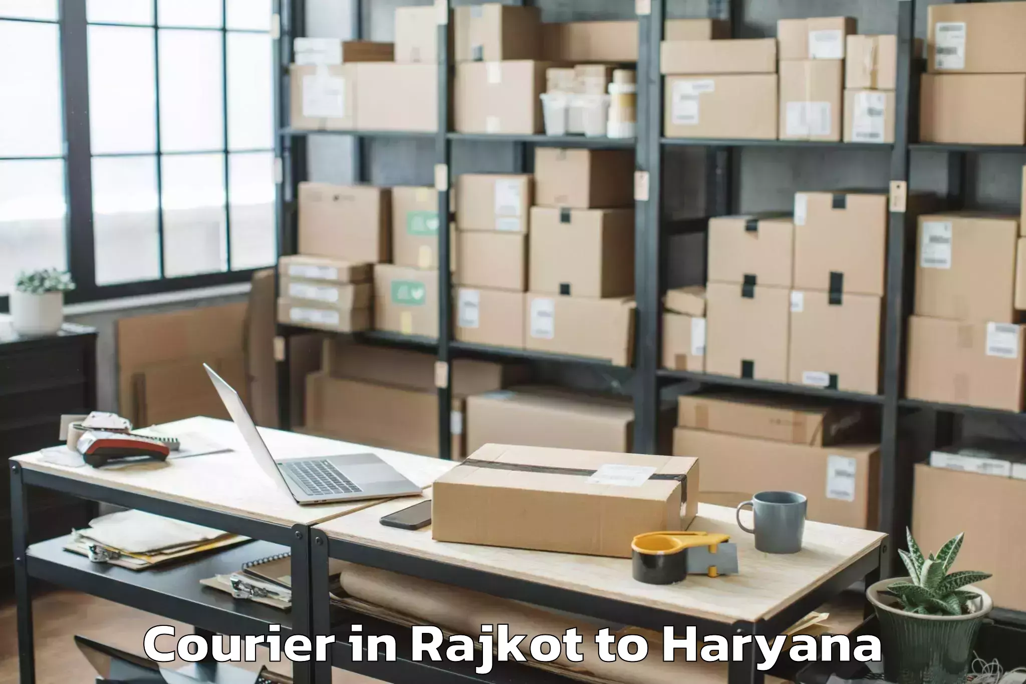 Rajkot to Manav Rachna International Ins Courier